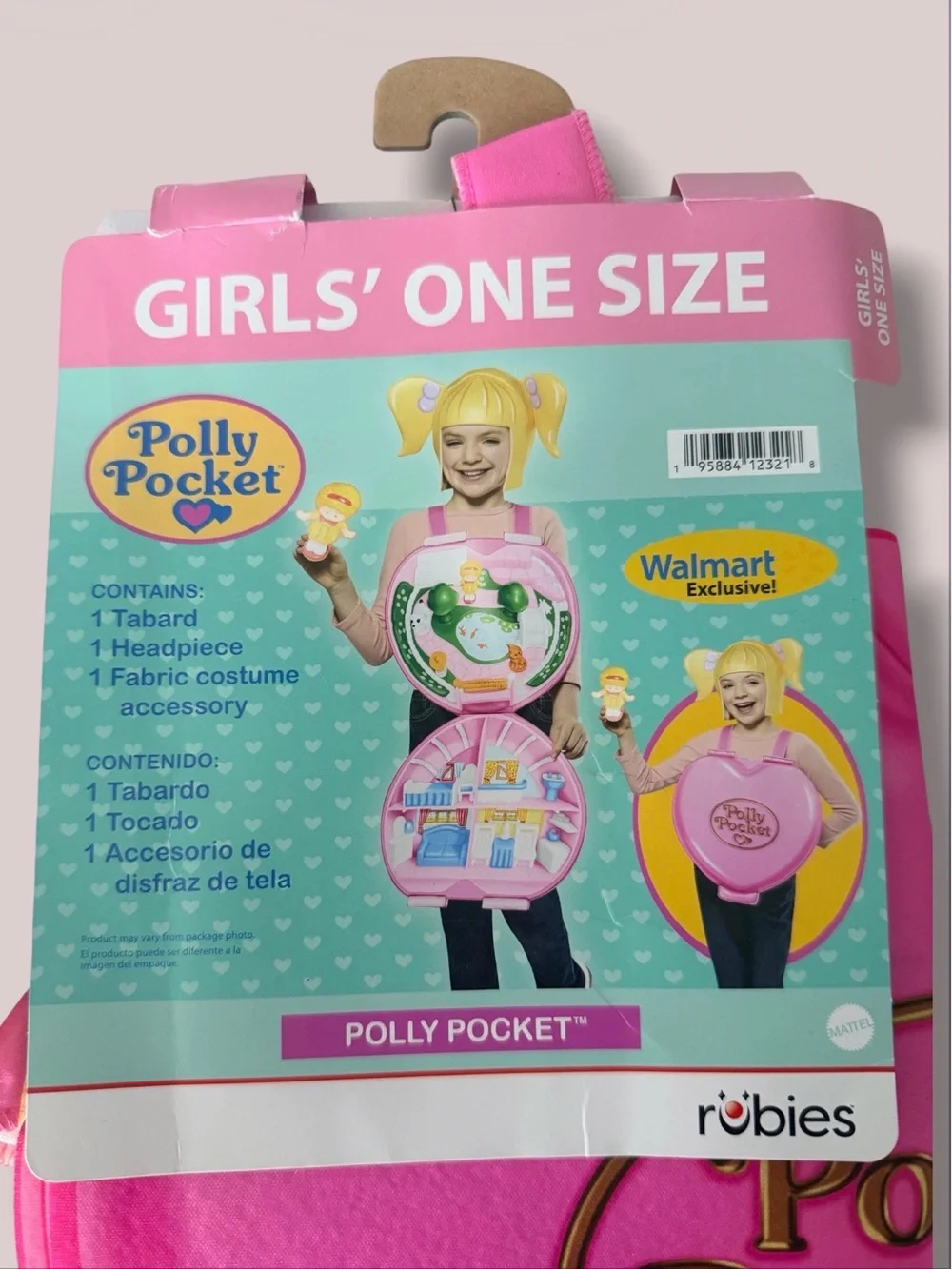 Rubie's Polly Pocket Girls' Pink Tabard and Headpiece Costume